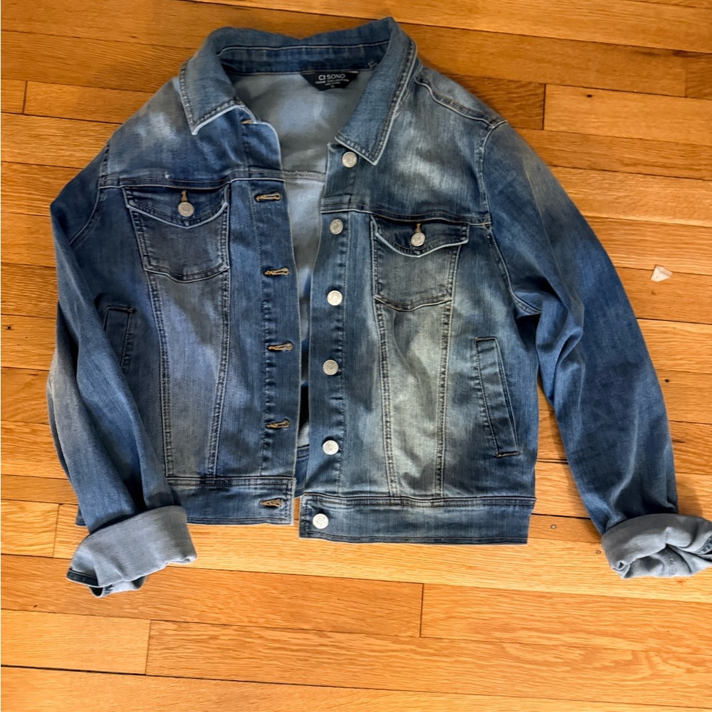 Ci Sono Light Blue Denim Jacket with Button Front size XL